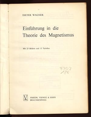 Bild des Verkufers fr Einfhrung in die Theorie des Magnetismus. zum Verkauf von Antiquariat Bookfarm