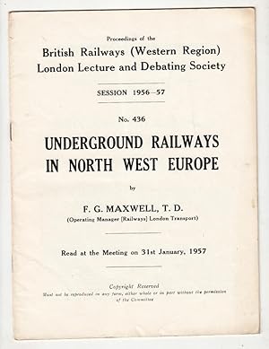 Underground Railways in North West Europe | British Railways (Western Region) London Lecture and ...