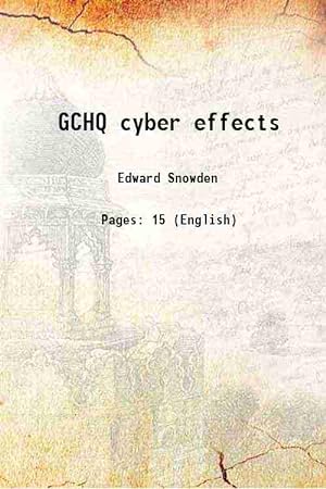 Bild des Verkäufers für GCHQ cyber effects zum Verkauf von Gyan Books Pvt. Ltd.