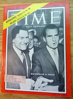 Time Magazine - August 1, 1960 - Nelson Rockefeller and Richard Nixon on cover