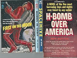 "JEFF SUTTON" FIRST EDITION NEAR FUTURE NOVELS: First on the Moon / Bombs in Orbit / Spacehive / ...