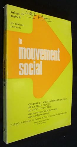 Imagen del vendedor de Le mouvement sociale n91, culture et militantisme en France : de la Belle poque au Front populaire a la venta por Abraxas-libris