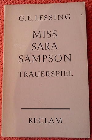 Miss Sara Sampson: Ein Trauerspiel in fünf Aufzügen