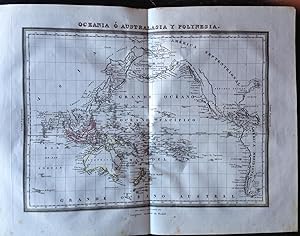 Mapa OCEANIA O AUSTRALASIA Y POLINESIA Pablo Alabern 1831