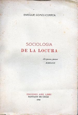 Imagen del vendedor de Sociologia de la locura a la venta por JP Livres