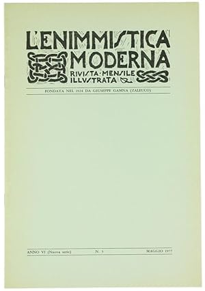 L'ENIMMISTICA MODERNA, Rivista mensile illustrata. Anno VI-1977 - N. 5.: