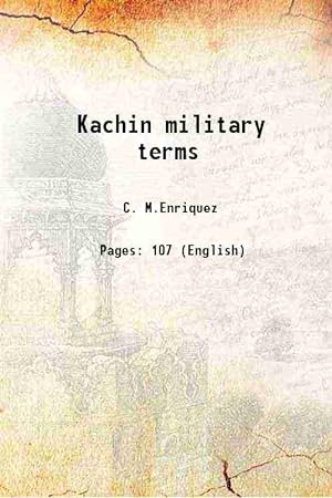 Seller image for Kachin military terms 1919 for sale by Gyan Books Pvt. Ltd.