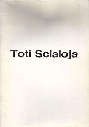 Bild des Verkufers fr Toti Scialoja. Opere inedite 1973-1974 zum Verkauf von Studio Bibliografico Marini