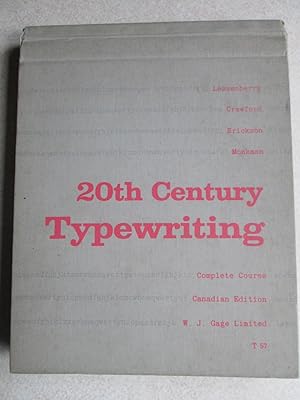 Imagen del vendedor de 20th Century Typewriting. Complete Course: Canadian Edition a la venta por Buybyebooks