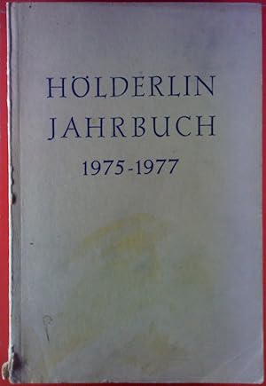 Seller image for Hlderlin-Jahrbuch. Neunzehnter und zwanzigster Band, 1975 - 1977. for sale by biblion2