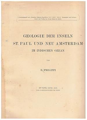 Geologie Der Inseln St. Paul und Neu Amsterdam Im Indischen Ozean. Sonderabdruck Aus "Deutsche Sü...