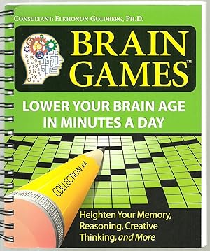 Imagen del vendedor de Brain Games, Lower Your Brain Age in Minutes A Day - Collection #4 a la venta por Sabra Books