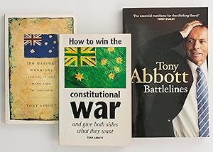 Bild des Verkufers fr The Minimal Monarchy, and why it still makes Sense for Australia. [Plus] How to win the Constitutional War and give Both Sides what they want. [Plus] Battlelines. [Three separate volumes] zum Verkauf von Michael Treloar Booksellers ANZAAB/ILAB