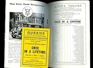 Immagine del venditore per Once in a Lifetime: Souvenir Theatre Programme Performed at Queen's Theatre, Shaftesbury Avenue, London venduto da Little Stour Books PBFA Member