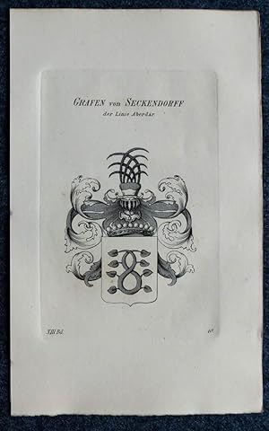 Bild des Verkufers fr Kupferstich-Wappen von Tyroff. Grafen von Seckendorff der Linie Aberdar. zum Verkauf von Antiquariat Thomas Rezek