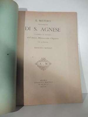 Il Mistero provenzale di S. Agnese. Facsimile in eliotipia dell'unico manoscritto chigiano con pr...