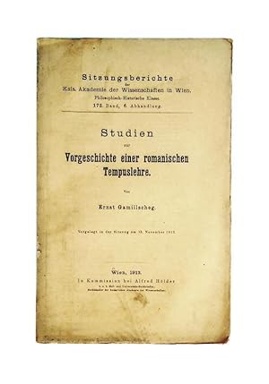 Seller image for Studien zur Vorgeschichte einer romanischen Tempuslehre. for sale by erlesenes  Antiquariat & Buchhandlung