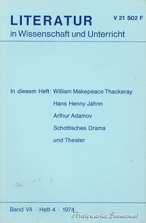 Image du vendeur pour Literatur in Wissenschaft und Unterricht. Band VII. Heft 4. 1974. mis en vente par Antiquariat Immanuel, Einzelhandel