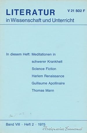 Bild des Verkufers fr Literatur in Wissenschaft und Unterricht. Band VII. Heft 1. 1975. zum Verkauf von Antiquariat Immanuel, Einzelhandel