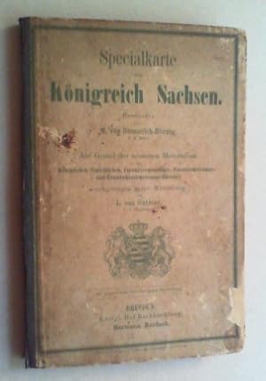 Imagen del vendedor de Specialkarte vom Knigreich Sachsen. Auf Grund der neuesten Materialien nachgetragen unter Mitwirkung von L. von Gutbier. a la venta por Antiquariat Sander