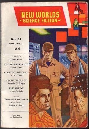 Imagen del vendedor de New Worlds Science Fiction No 91 Vol 31 February 1960 a la venta por Raymond Tait