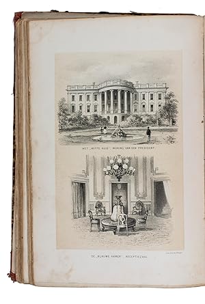 Image du vendeur pour Zes maanden in Amerika.Haarlem, Kruseman and Tjeenk Willink, 1875. 2 volumes. Large 8vo (25 x 16.5 cm). With 10 tinted lithograph plates by "Emrik & Binger", and 27 wood-engraved illustrations by douard Vermorcken in text. Contemporary half brown roan (sheepskin). mis en vente par Antiquariaat FORUM BV