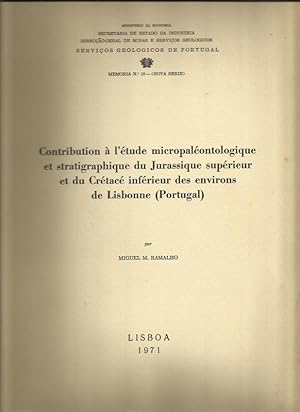 Contribution a L'Etude Micropaléontologique et Stratigraphique du Jurassique Superieur et du Crét...