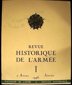 Revue historique de l'Armée, 1946, deuxième année complète (4 numéros).