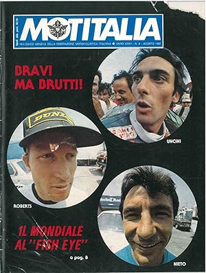 Motitalia. Periodico mensile della federazione motocliclistica italiana. Anno XXXV, n. 8, agosto ...