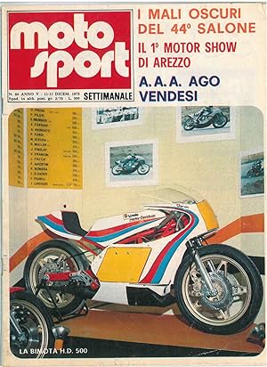 Moto sport. Anno V, n. 58, 11-17 dicembre 1975. I mali oscuri del 44° salone. Il 1° motor show di...
