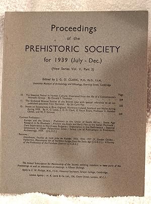 Imagen del vendedor de PROCEEDINGS OF THE PREHISTORIC SOCIETY FOR 1939 [Vol. V, Part 2] a la venta por THE BOOK VAULT