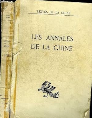 Bild des Verkufers fr CHOU KING - LES ANNALES DE CHINE / COLLECTIONS LES HUMANITES D'EXTREME-ORIENT zum Verkauf von Le-Livre