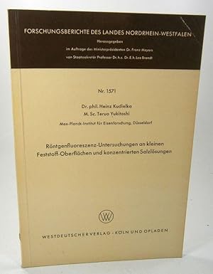 Röntgenfluoreszenz-Untersuchungen an kleinen Feststoff-Oberflächen und konzentrierten Salzlösunge...