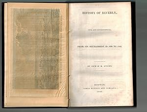 History of Beverly, Civil and Ecclesiastical, from Its Settlement in 1630 to 1842