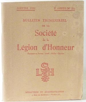 Société de la légion d'Honneur Janvier 1931 9e année n°22