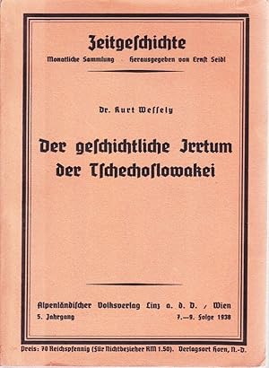 Bild des Verkufers fr Pangermanismus. Geschichte und Widerlegung e. Schlagwortes. (Umschlagtitel: Der geschichtliche Irrtum der Tschechoslowakei). zum Verkauf von Antiquariat Krikl