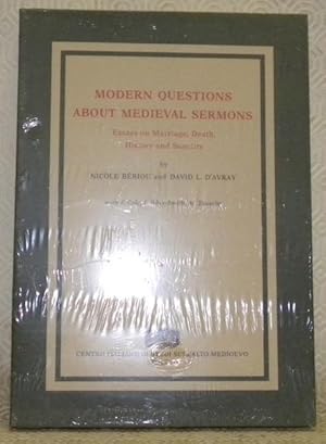 Bild des Verkufers fr Modern questions about medieval sermons. Essays on Marriage, Death, History and Sanctity. With P. Cole, J. Riley-Smith, M. Tausche. Biblioteca di Medioevo Latino, n 11 zum Verkauf von Bouquinerie du Varis