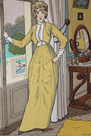 Zut !. Il pleut !!. Petite robe de promenade de Chéruit (pl.6, in La Gazette du Bon ton, 1912-191...