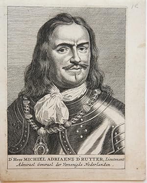 Antique Engraving and Etching - Portrait of Michiel de Ruyter (1607-1676) - Unknown Maker, 1 p.