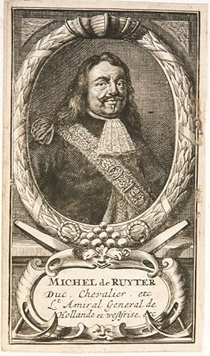 Antique Etching and Engraving - Portrait of Michiel de Ruyter (1607-1676) - Unknown Maker