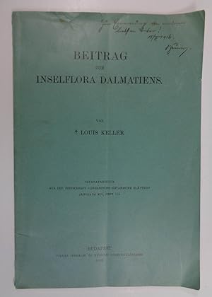 Beitrag zur Inselflora Dalmatiens. Budapest, Pallas Irodalmi 1915. 8°. 50 S., OBrosch.