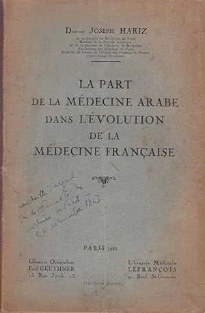 La part de la médecine arabe dans l'évolution de la médecine française