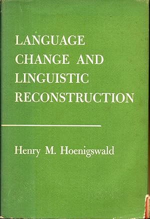 Bild des Verkufers fr Language Change and Linguistic Reconstruction zum Verkauf von Kenneth Mallory Bookseller ABAA