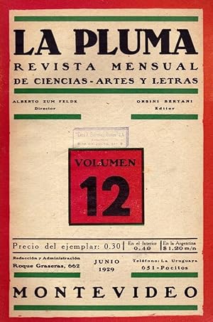 La Pluma - Revista mensual de ciencia, artes y letras. Números del 9 al 15 (7 volúmenes) Diciembr...