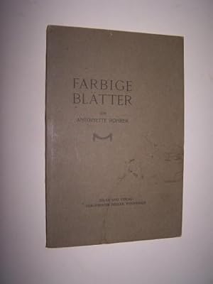 Farbige Blätter [Autographed]