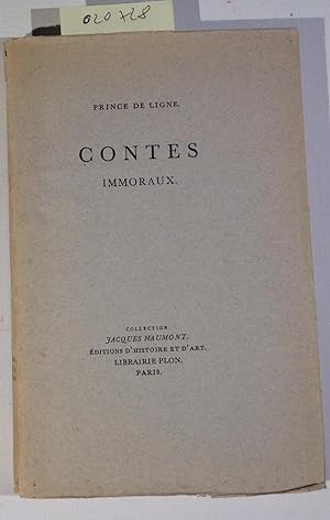 Bild des Verkufers fr Contes Immoraux - Collection Jacques Haumont zum Verkauf von Antiquariat Trger