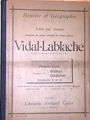 Histoire et Geographie Atlas par classes Composes de cartes extraites de l'Atlas general Vidal - ...