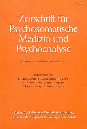 Bild des Verkufers fr (4 Bnde) 20. Jahrgang; 1974. (Heft 1 - 4). Zeitschrift fr Psychosomatische Medizin und Psychoanalyse. zum Verkauf von Fundus-Online GbR Borkert Schwarz Zerfa