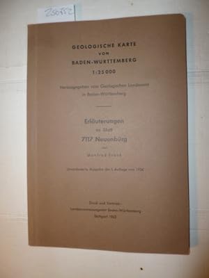 Geologische Karte von Baden Württemberg 1:25000 - Erläuterungen zu Blatt 7117 Neuenbürg