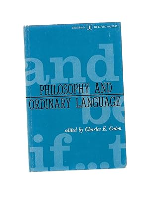 Seller image for Philosophy and Ordinary Language for sale by SAVERY BOOKS